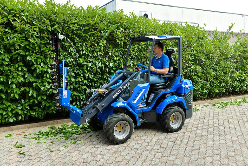MultiOne mini loader 6 series with flail mower whit double hedge trimmer
