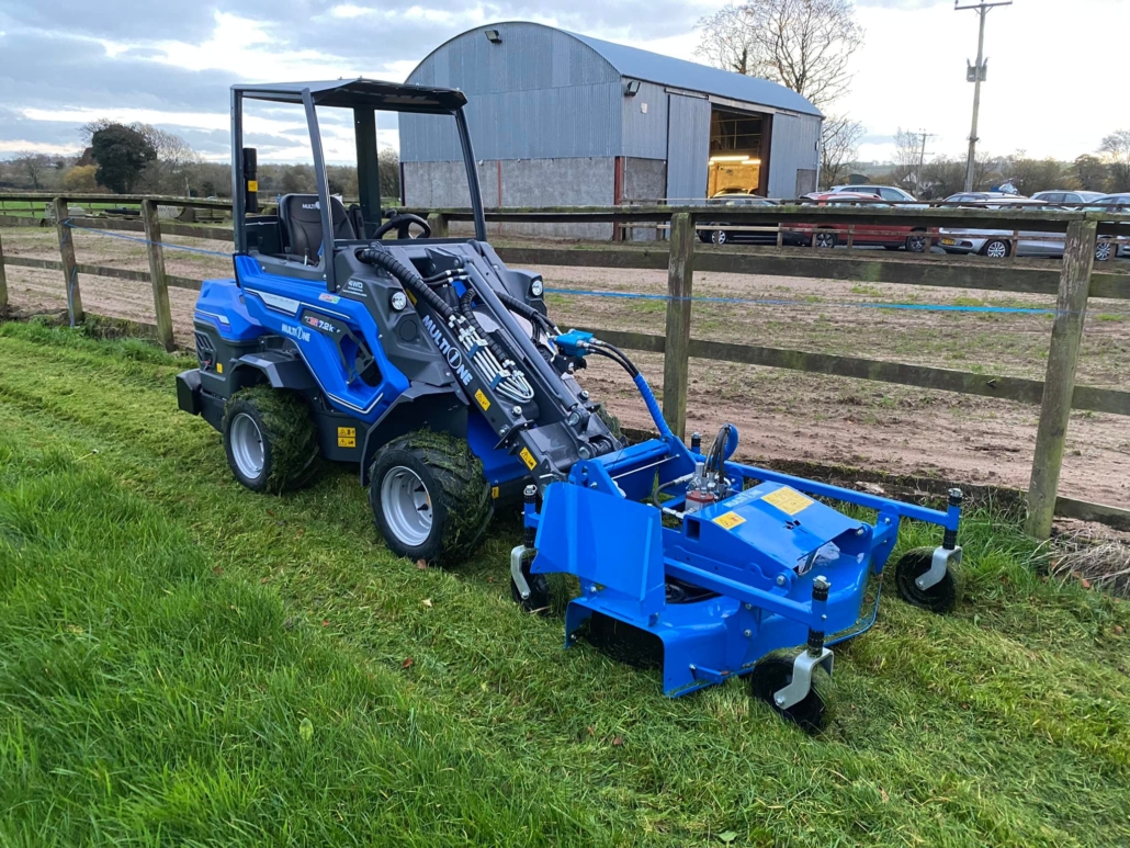MultiOne mini loader 7.2k with lawn mower right side view
