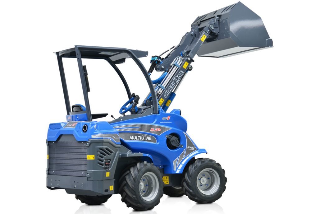 Multione 5.3K right side with lifted bucket