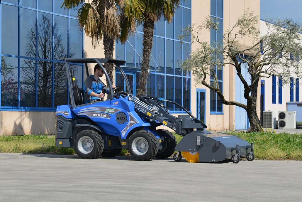EZ5 sweeper cleaning a street