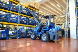 EZ8 with pallet fork with lifted arm