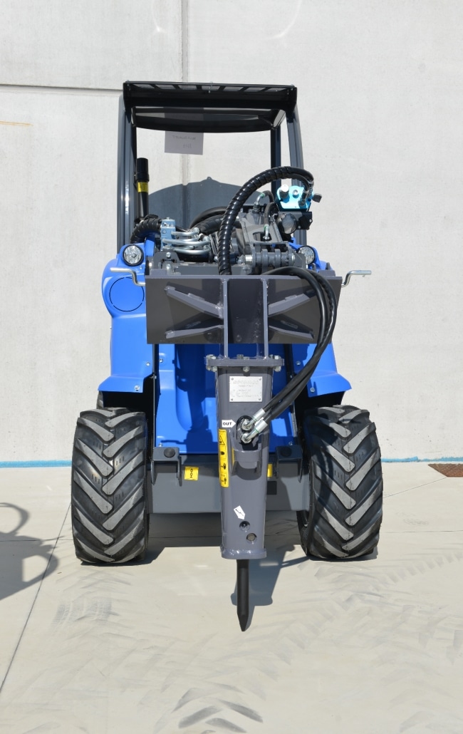 hydraulic breaker full view from the front