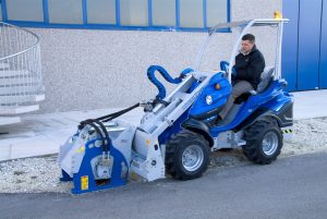 cold planer on a street side