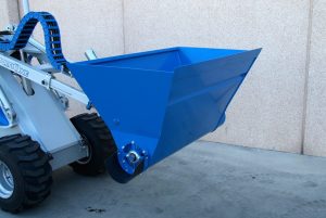 detail of a lifted feed dispenser