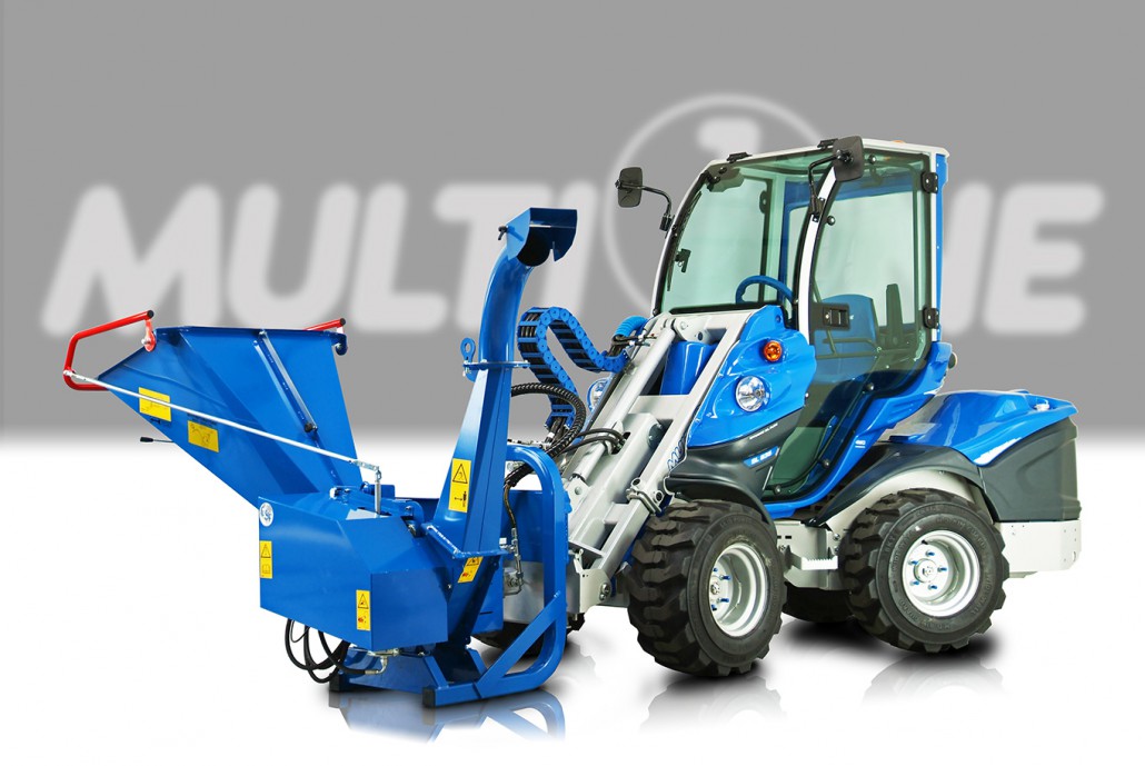 multione hydraulic bio shredder full view from left side