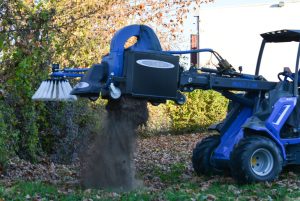 leaf vacuum releasing soil