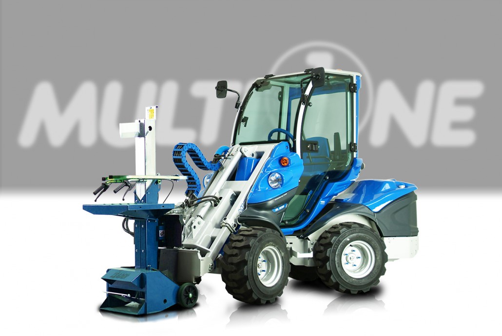 multione log splitter full view from the left side