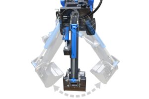 representation of the movement range of a mini digger