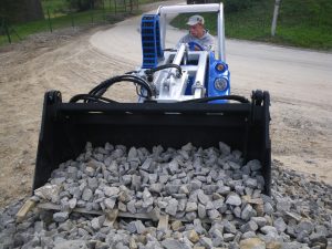 multipurpose bucket full of stones