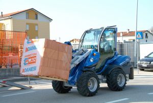 pallet fork moving heavy tiles
