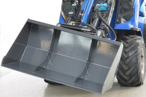 tilt adapter with bucket, left side view