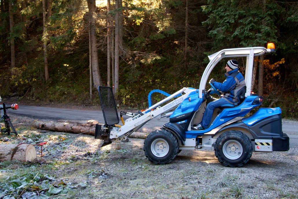 winch in action in a forest