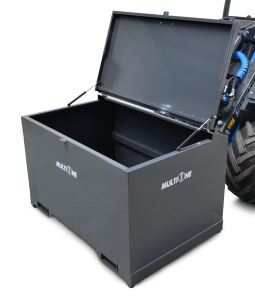 opened job site black toolbox