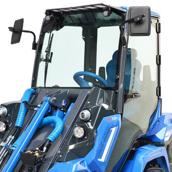 glass fully enclosed cab